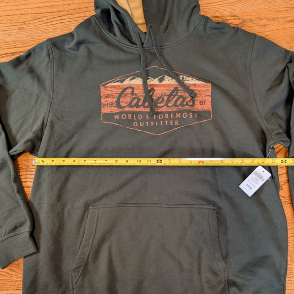 Cabela's Men's Grey/Green Hoodie - Picture 7 of 7